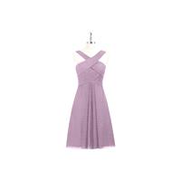 Wisteria Azazie Amani - Knee Length V Neck Chiffon Back Zip Dress - Cheap Gorgeous Bridesmaids Store