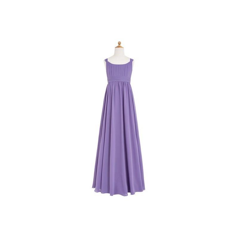 My Stuff, Tahiti Azazie Tiana JBD - Scoop Floor Length Chiffon Bow/Tie Back Dress - Charming Bridesm