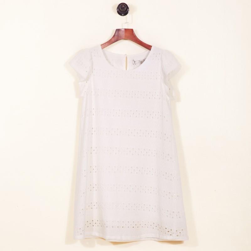 My Stuff, Vogue Hollow Out Cotton One Color Dress - Lafannie Fashion Shop