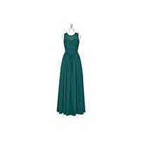 Peacock Azazie Nina - Scoop Chiffon Floor Length Illusion Dress - Cheap Gorgeous Bridesmaids Store