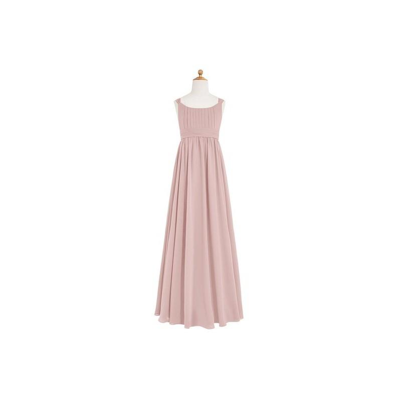 My Stuff, Dusty_rose Azazie Tiana JBD - Floor Length Bow/Tie Back Scoop Chiffon Dress - Cheap Gorgeo