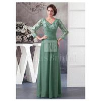 Junoesque Chiffon V-neck Neckline Sheath Mother of the Bride Dresses - overpinks.com