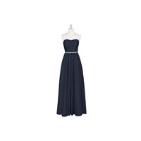 Dark_navy Azazie Jane - Chiffon Sweetheart Floor Length Back Zip Dress - Charming Bridesmaids Store