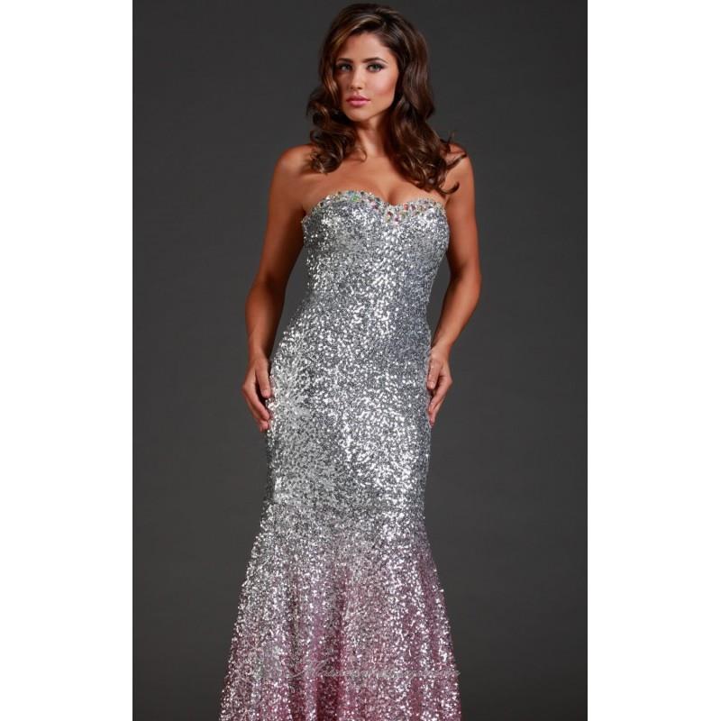 My Stuff, Strapless Sequined Gown Dress by Jolene 13228 - Bonny Evening Dresses Online