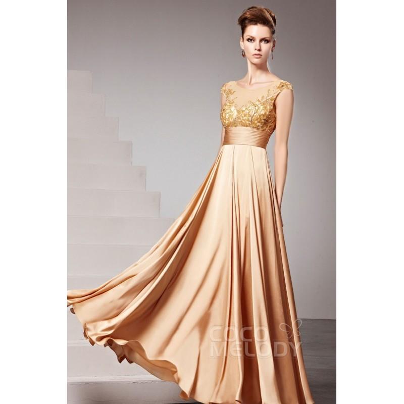 My Stuff, Luxurious Sheath-Column Bateau Floor Length Evening Dress with Beading COSF14045 - Top Des