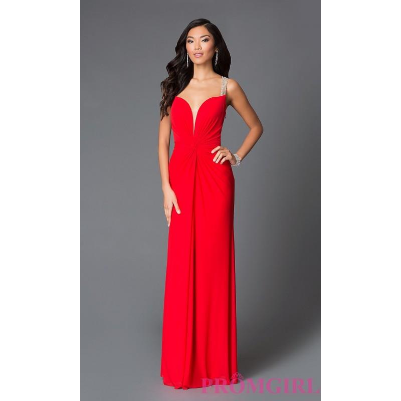 My Stuff, Long Sweetheart Open Back Chiffon Prom Dress LF-AV-0635 by Abbie Vonn - Brand Prom Dresses