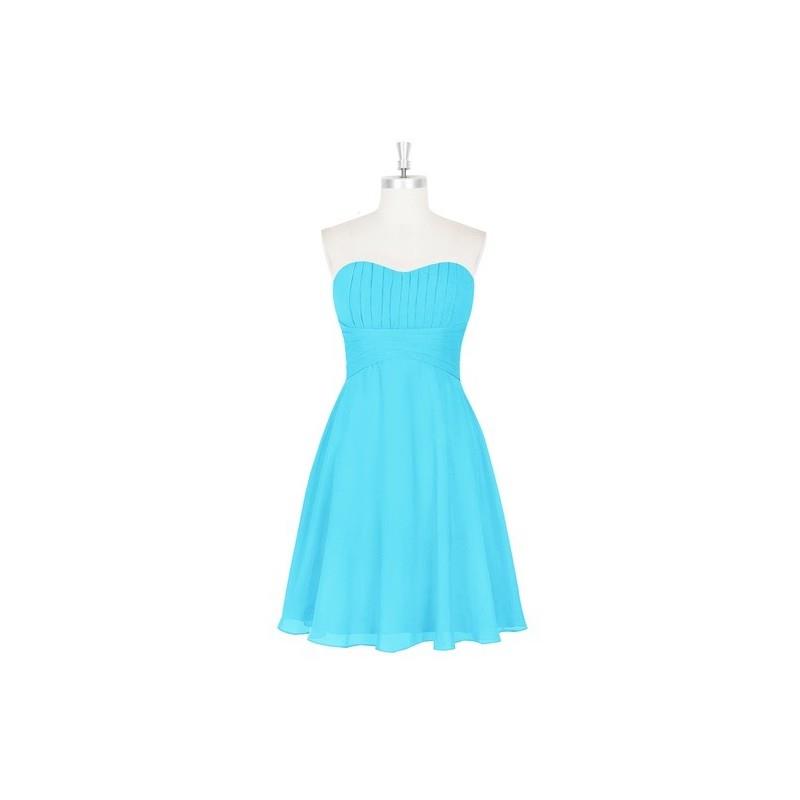 My Stuff, Pool Azazie Aryana - Chiffon Sweetheart Knee Length Back Zip Dress - Charming Bridesmaids