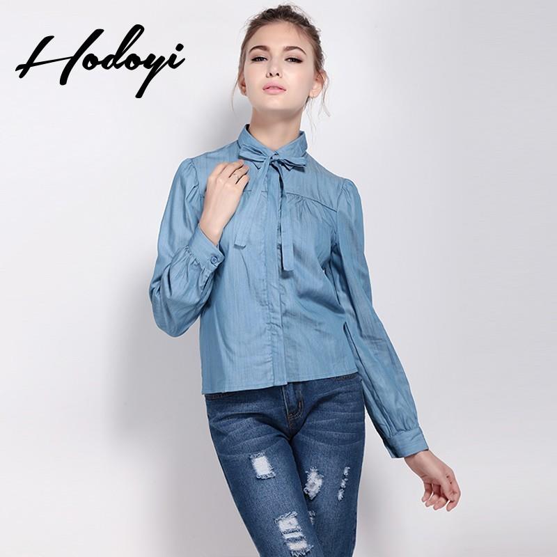 My Stuff, Thin denim shirt women long sleeves fall 2017 Institute of cowboy shirts clothing cotton p