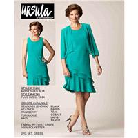 Ursula of Switzerland 11248 Dress - Ursula of Switzerland A Line Knee Length Social and Evenings Sco