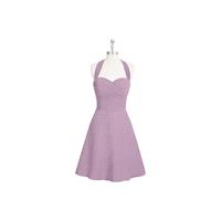 Wisteria Azazie Kinley - Halter Bow/Tie Back Chiffon Knee Length Dress - Charming Bridesmaids Store