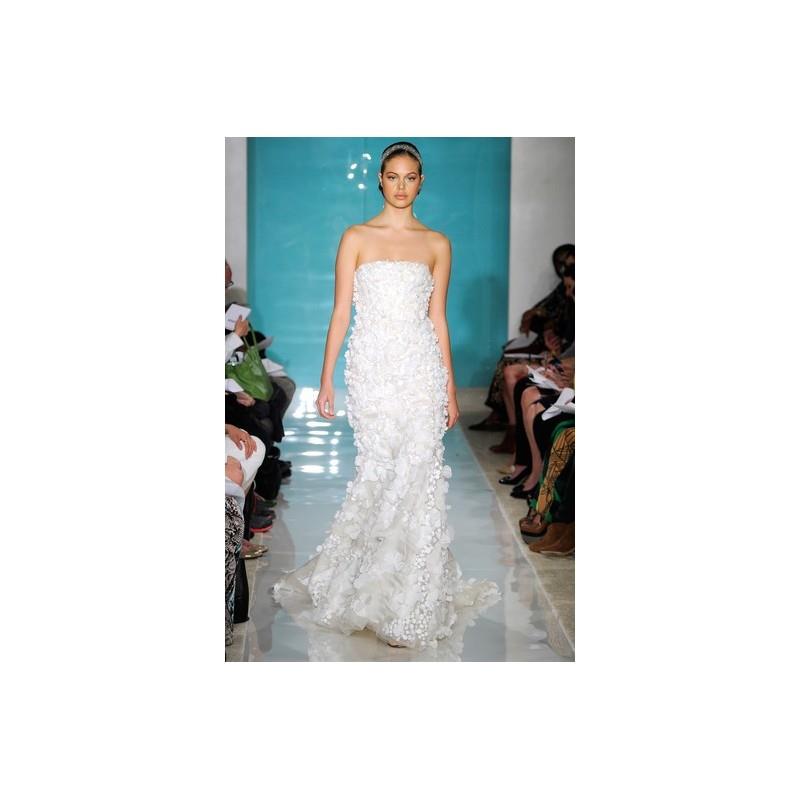 My Stuff, Reem Acra SS13 Dress 21 - Reem Acra Spring 2013 Full Length Strapless White Sheath - Rolie