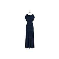 Dark_navy Azazie Ryan - Cowl Jersey Stretch Knit Floor Length Back Zip Dress - Charming Bridesmaids