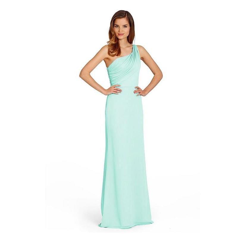 My Stuff, Gorgeous Chiffon One Shoulder Neckline Natural Waistline Floor-length Sheath Bridesmaid Dr