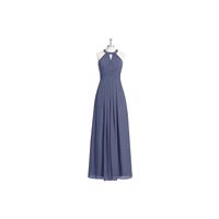 Stormy Azazie Abbey - Halter Chiffon Floor Length Strap Detail Dress - Charming Bridesmaids Store