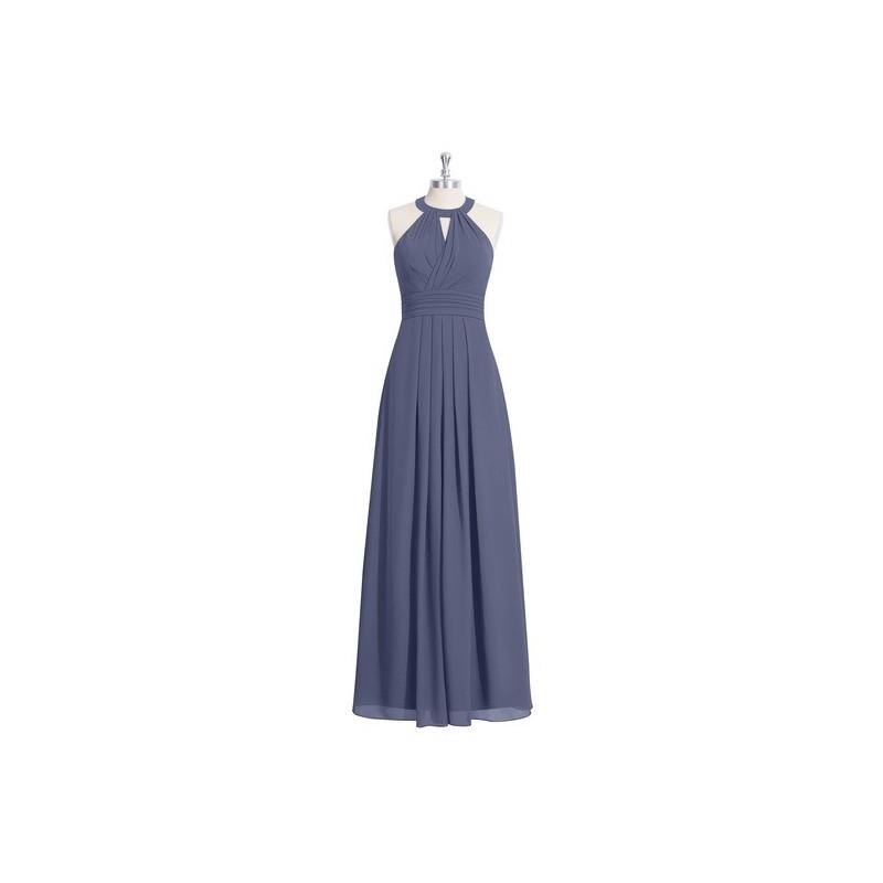 My Stuff, Stormy Azazie Abbey - Halter Chiffon Floor Length Strap Detail Dress - Charming Bridesmaid