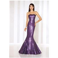 Cameron Blake 116674 - Mermaid Purple Strapless Tulle - Formal Bridesmaid Dresses 2018|Pretty Custom