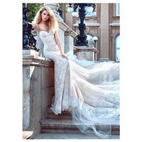 Amazing Lace & Tulle Spaghetti Straps Neckline Mermaid Wedding Dress With Beadings - overpinks.com