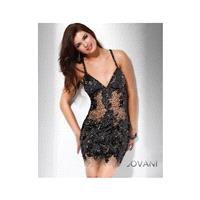 Classical Cheap New Style Jovani Short Prom/Party/Cocktail Dresses Beaded and Sheer Panel Prom Dress