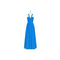 Ocean_blue Azazie Fatima - Back Zip Chiffon Sweetheart Floor Length Dress - Charming Bridesmaids Sto