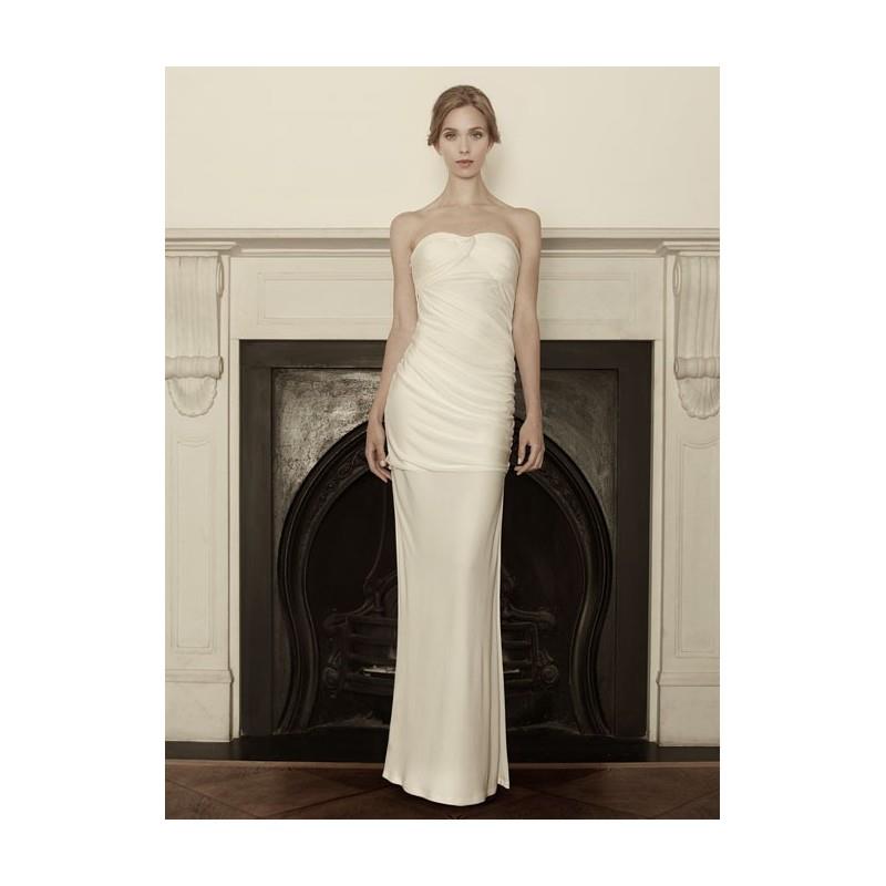 wedding, Sophia Kokosalaki - Spring 2013 - Aganippe Strapless Silk Sheath Wedding Dress with a Sweet