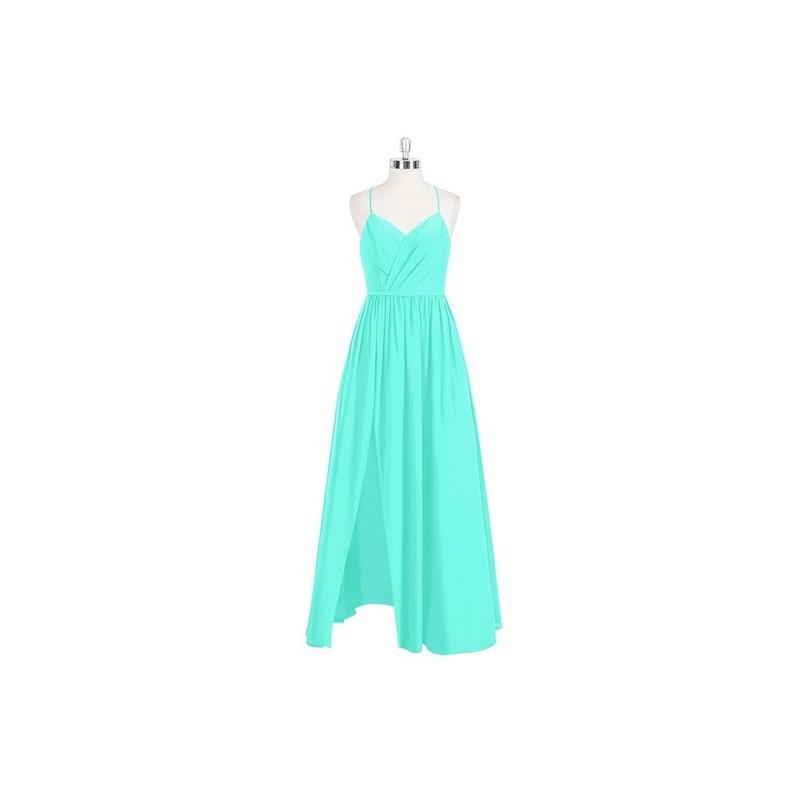 My Stuff, Spa Azazie Cora - Floor Length Back Zip Chiffon V Neck - Simple Bridesmaid Dresses & Easy