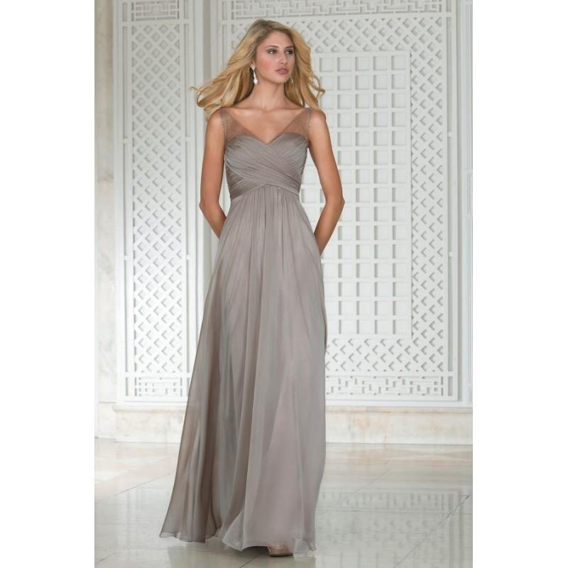 wedding, Style L174002 by Jasmine Belsoie - Chiffon Floor Straps  V-Neck Column Jasmine Belsoie - Br