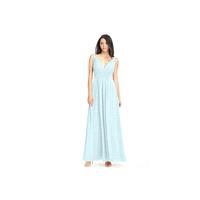 Mist Azazie Maren - V Neck V Back Floor Length Chiffon Dress - Charming Bridesmaids Store