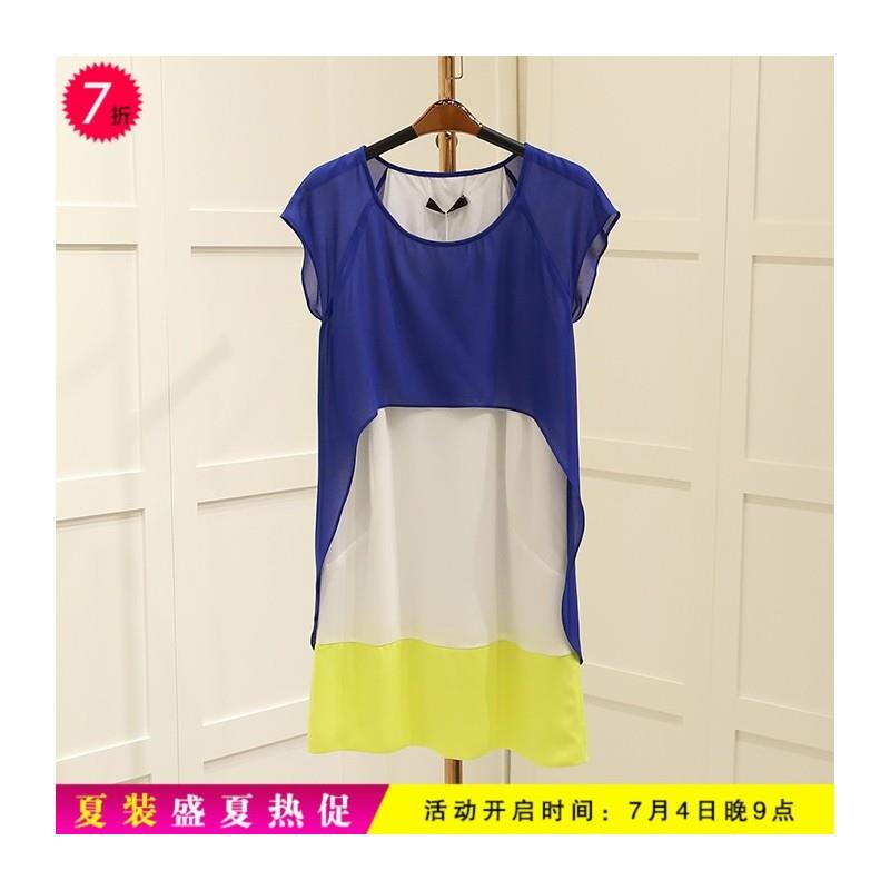 My Stuff, Vogue Solid Color Column Scoop Neck Chiffon Summer Dress - Lafannie Fashion Shop