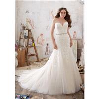 Morilee by Madeline Gardner Spring/Summer Mila 3215 Fit & Flare Chapel Train Plus Size Sweetheart La