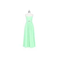 Mint_green Azazie Josie - Back Zip Sweetheart Floor Length Chiffon - Simple Bridesmaid Dresses & Eas