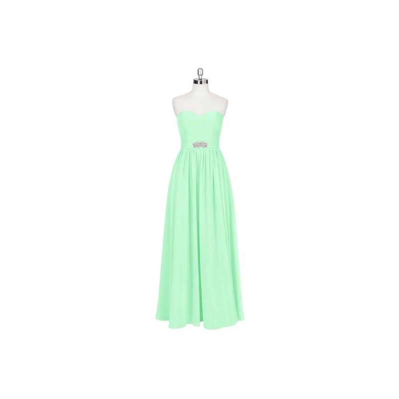 My Stuff, Mint_green Azazie Josie - Back Zip Sweetheart Floor Length Chiffon - Simple Bridesmaid Dre