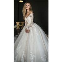 Olivia Bottega 2018 OB7962 Ball Gown Long Sleeves Off-the-shoulder Detachable Lace Sweet Appliques I