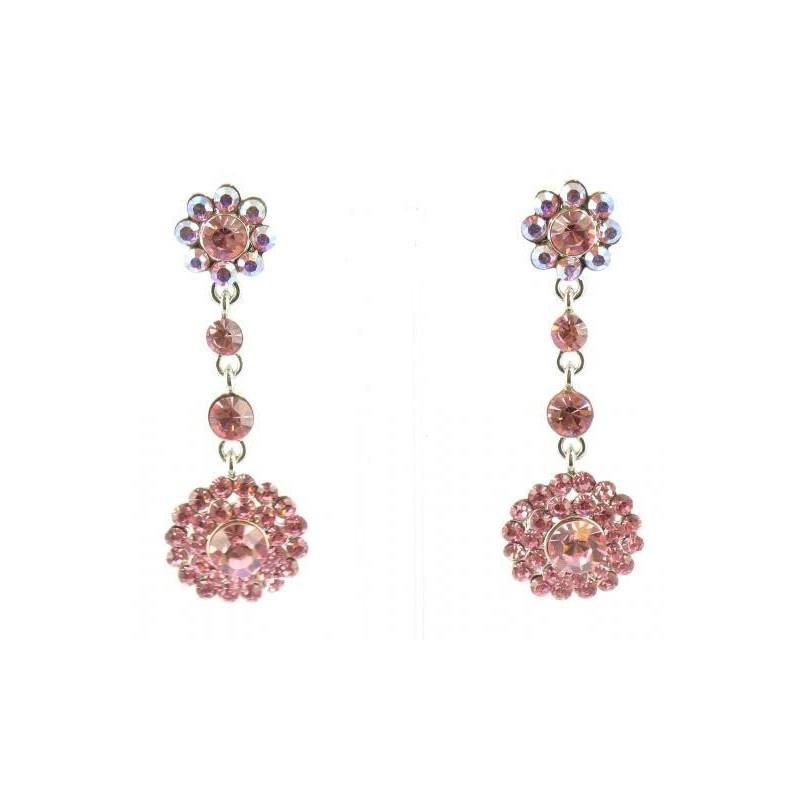 wedding, Helens Heart Earrings JE-X001638-S-Pink Helen's Heart Earrings - Rich Your Wedding Day