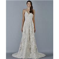 Kelly Faetanini Fall/Winter 2018 MAIA Appliques Lace Ivory Sweep Train Sweet Aline Spaghetti Straps