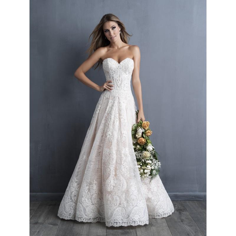 My Stuff, Allure Bridals Spring/Summer 2018 c481 Aline Blush Sleeveless Chapel Train Sweetheart Swee