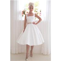 Mooshki Faye by House of Mooshki - Ivory Mikado Belt Short Straps A-Line Wedding Dresses - Bridesmai