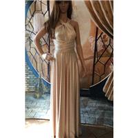 CHAMPAGNE Bridesmaid Dress Convertible infinity bridesmaid wrap dress maxi dress Long Short - Hand-m