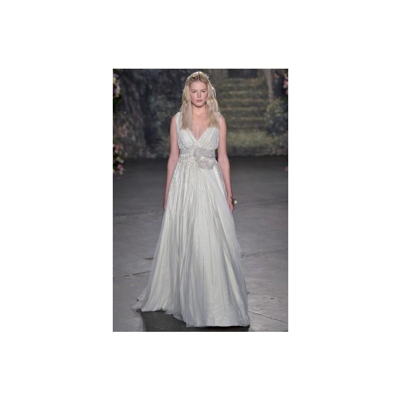 My Stuff, Jenny Packham Spring 2016 Wedding Dress 9 - Jenny Packham White Spring 2016 V-Neck Full Le