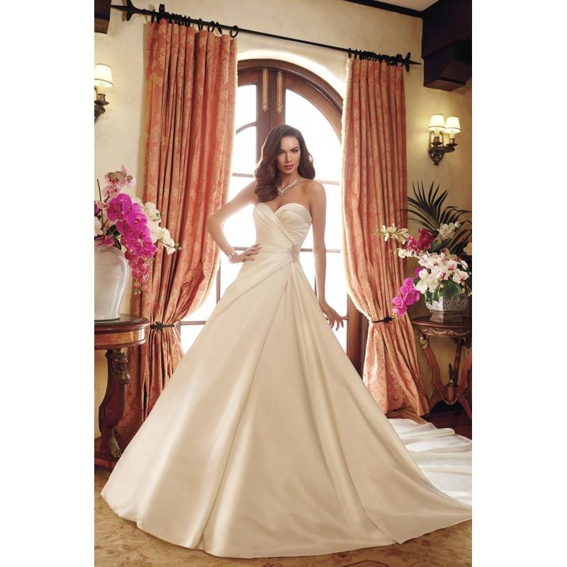 My Stuff, Style Y11721 by Sophia Tolli - Ivory  White Satin Detachable Straps Floor Sweetheart  Stra