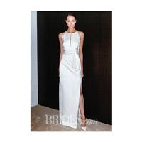 J. Mendel - Spring 2017 - Silk Sheath With Slit at the Neckline - Stunning Cheap Wedding Dresses|Pro