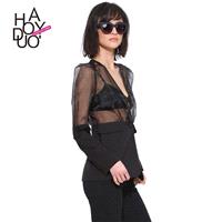 Sexy Split Front Slimming Low Cut Tulle Suit - Bonny YZOZO Boutique Store