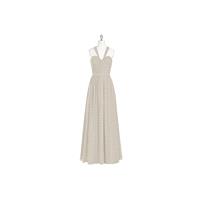 Taupe Azazie Fatima - Chiffon Back Zip Sweetheart Floor Length Dress - Charming Bridesmaids Store