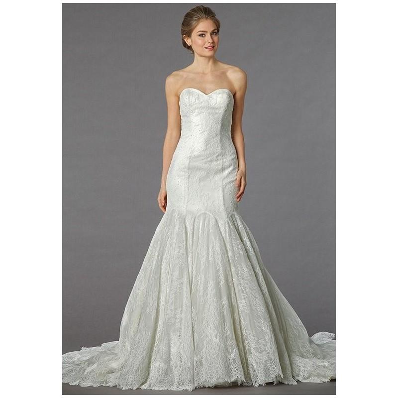 My Stuff, Mark Zunino for Kleinfeld 74530 - Mermaid Sweetheart Dropped Floor Chapel Lace - Formal Br