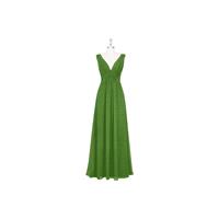 Moss Azazie Hillary - Chiffon V Back Floor Length V Neck Dress - Simple Bridesmaid Dresses & Easy We