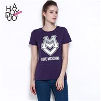 Must-have Vogue Printed Slimming Alphabet Summer T-shirt - Bonny YZOZO Boutique Store