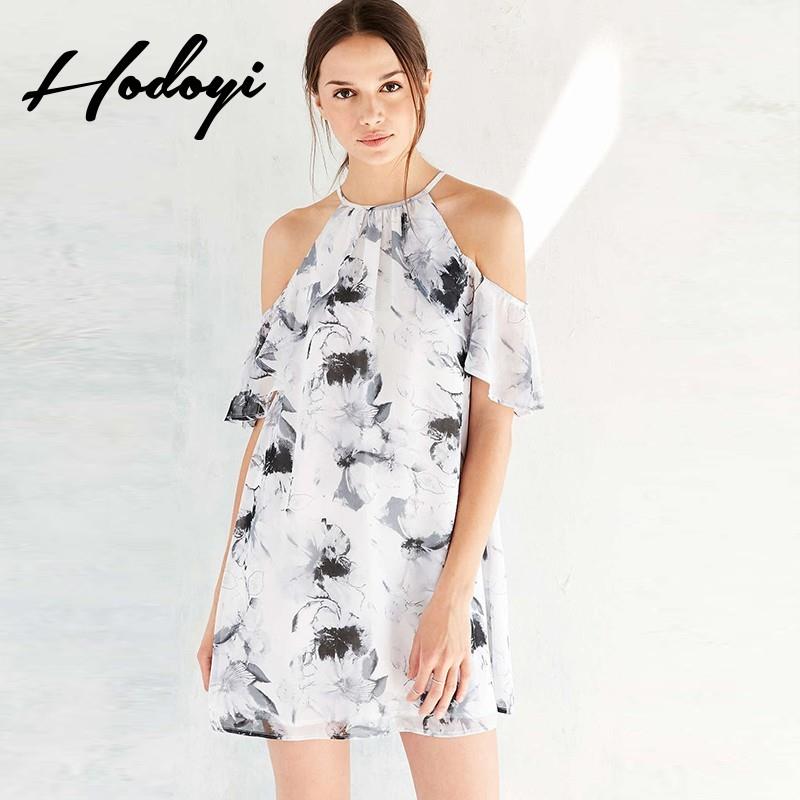 My Stuff, 2017 summer new women's sexy strapless ink printing slim dress - Bonny YZOZO Boutique Stor