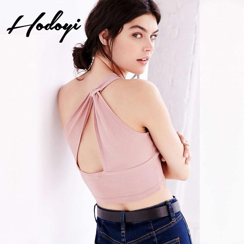 My Stuff, End of 2017 summer new street fashion one-shoulder tube top cropped vest - Bonny YZOZO Bou