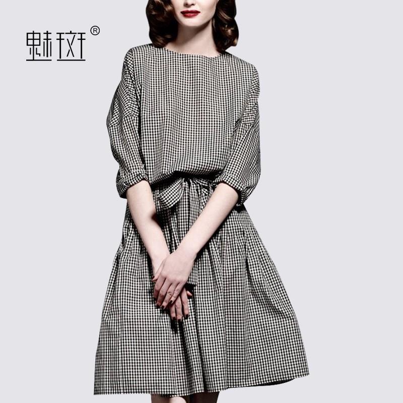 My Stuff, Attractive Slimming A-line 3/4 Sleeves Lattice Dress - Bonny YZOZO Boutique Store