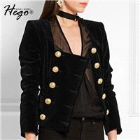 Must-have Vintage Slimming Long Sleeves Velvet Double Breasted Spring Cardigan Coat Jacket - Bonny Y