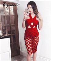 2017 summer new products Fashion Sexy Halter off shoulder slim fit Party Dress suit dress - Bonny YZ